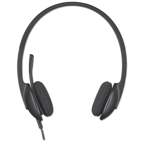 H340 Corded Headset, Usb, Black