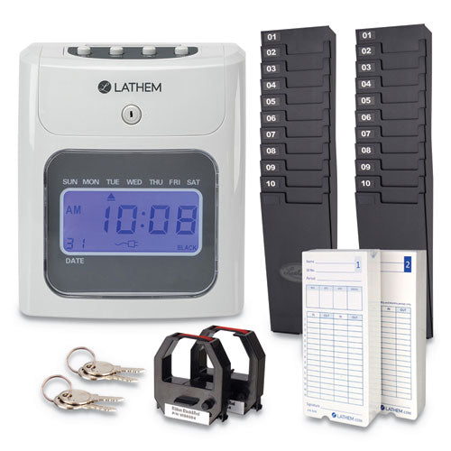 400e Top-feed Time Clock Bundle, White