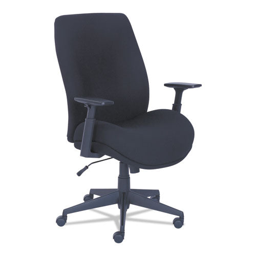 Baldwyn Series Mid Back Task Chair, Supports Up To 275 Lbs., Black Seat-black Back, Black Base