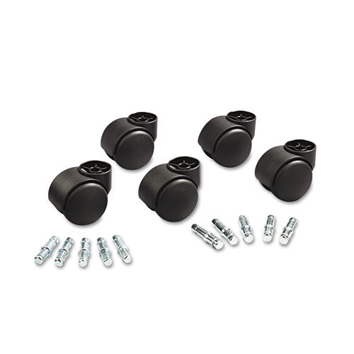 Deluxe Futura Casters, Nylon, B And K Stems, 120 Lbs-caster, 5-set