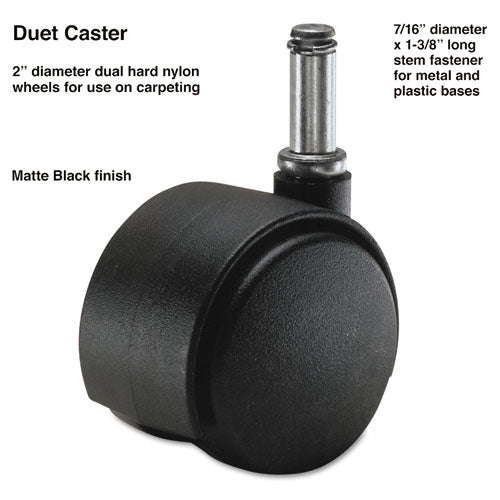 Duet Dual Wheels, Nylon, C Stem, 110 Lbs-caster, 5-set