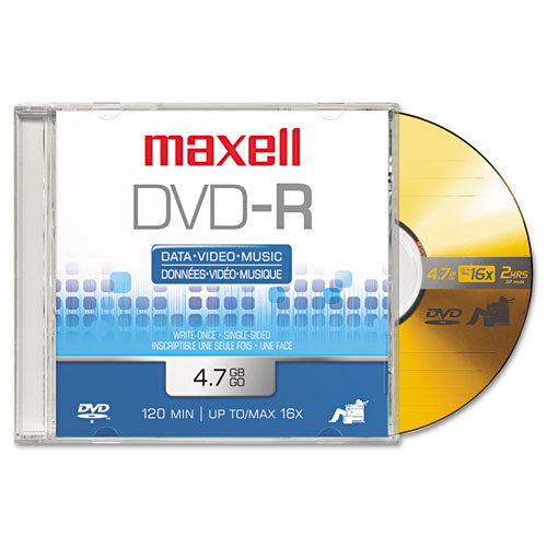 Dvd-r Discs, 4.7gb, 16x, W-jewel Cases, Gold, 5-pack