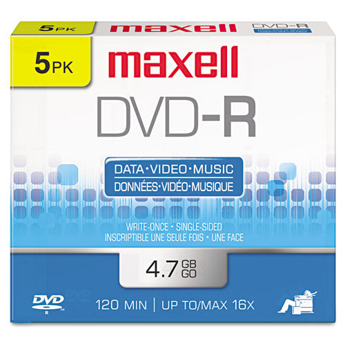 Dvd-r Discs, 4.7gb, 16x, W-jewel Cases, Gold, 5-pack