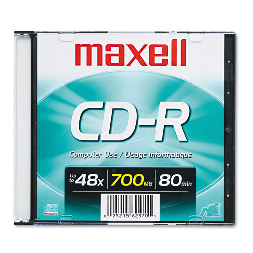Cd-r Disc, 700mb-80min, 48x, W-slim Jewel Case, Silver