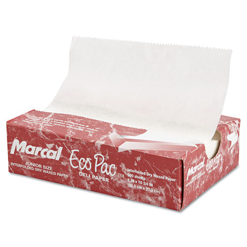 Eco-pac Interfolded Dry Wax Paper, 6 X 10 3-4, White, 500-pack, 12 Packs-carton