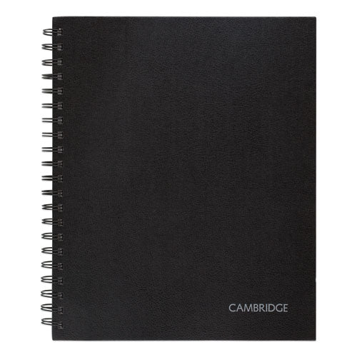 Hardbound Notebook W- Pocket, 1 Subject, Wide-legal Rule, Black Cover, 11 X 8.5, 96 Sheets