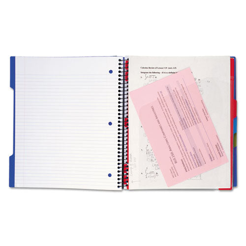 Advance Wirebound Notebook, 3 Subjects, Medium-college Rule, Assorted Color Covers, 11 X 8.5, 150 Sheets