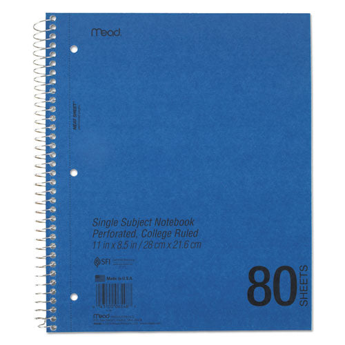 Durapress Cover Notebook, 1 Subject, Medium-college Rule, Assorted Color Covers, 11 X 8.5, 80 Sheets