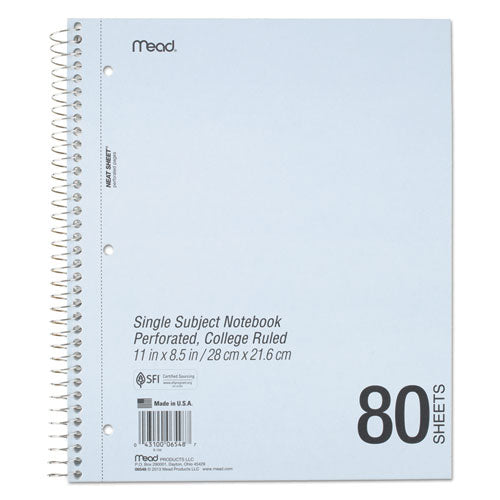 Durapress Cover Notebook, 1 Subject, Medium-college Rule, Assorted Color Covers, 11 X 8.5, 80 Sheets