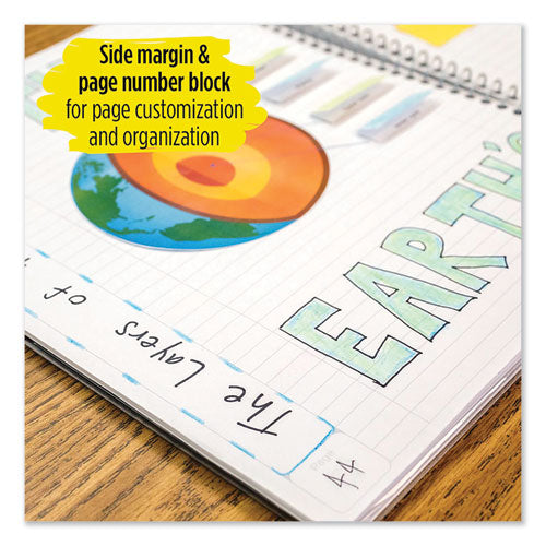 Interactive Notebook, 1 Subject, Wide Rule, Assorted Cover Colors, 11 X 8.5, 100 Sheets