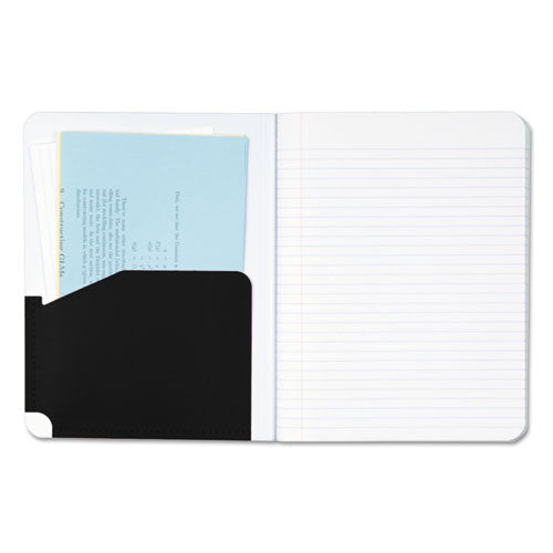 Poly Composition Book W-pockets, Medium-college Rule, Assorted Cover Colors, 9.75 X 7.5, 100sheets