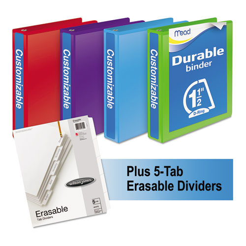 Durable D-ring View Binder Plus Pack, 3 Rings, 1" Capacity, 11 X 8.5, Assorted, 4-carton