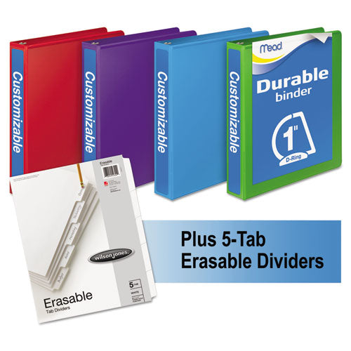 Durable D-ring View Binder Plus Pack, 3 Rings, 1" Capacity, 11 X 8.5, Assorted, 4-carton