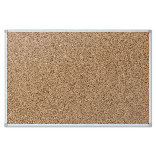 Cork Bulletin Board, 48 X 36, Silver Aluminum Frame