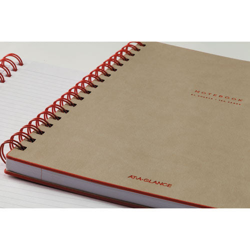 Collection Twinwire Notebook, 1 Subject, Wide-legal Rule, Tan-red Cover, 9.5 X 7.25, 80 Sheets