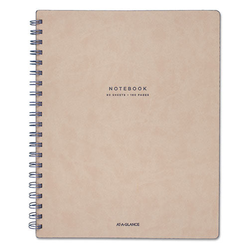 Collection Twinwire Notebook, 1 Subject, Wide-legal Rule, Tan-navy Blue Cover, 11 X 8.75, 80 Sheets