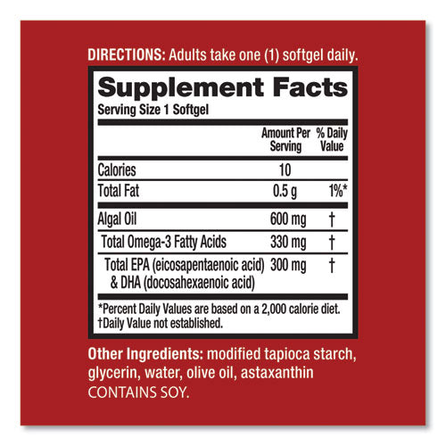 Advanced Omega-3 Algae Oil, 50 Count