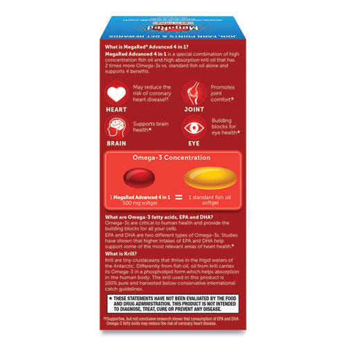 Advanced 4-in-1 Omega-3 Softgel, 500 Mg, 40 Count