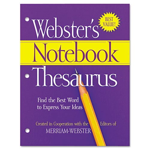 Notebook Thesaurus, Three-hole Punched, Paperback, 80 Pages