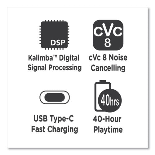 Aspire 360 Wireless Over Ear Headphones, Black