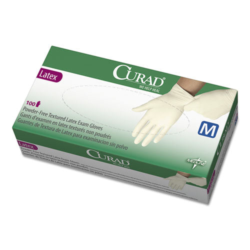 Latex Exam Gloves, Powder-free, Medium, 100-box