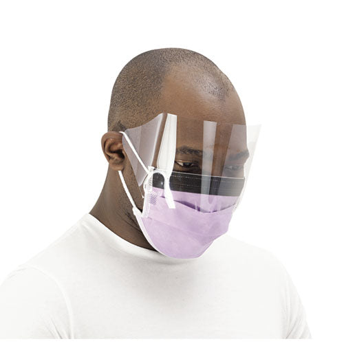 Prohibit Face Mask W-eyeshield, Polypropylene-cellulose, Purple, 25-box