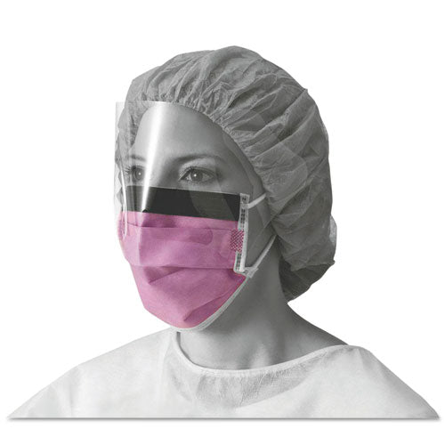 Prohibit Face Mask W-eyeshield, Polypropylene-cellulose, Purple, 25-box