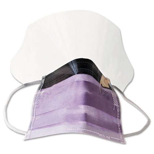 Prohibit Face Mask W-eyeshield, Polypropylene-cellulose, Purple, 25-box