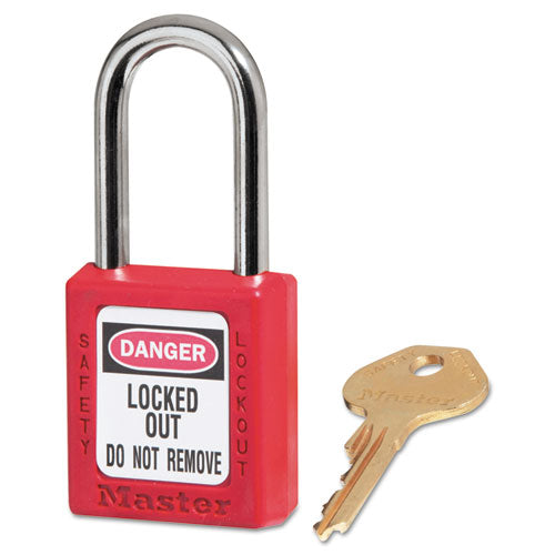 Government Safety Lockout Padlock, Zenex, 1 1-2", Red, 1 Key, 6-box