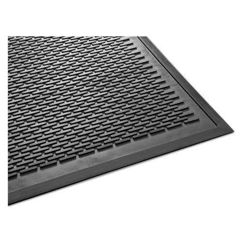 Clean Step Outdoor Rubber Scraper Mat, Polypropylene, 48 X 72, Black