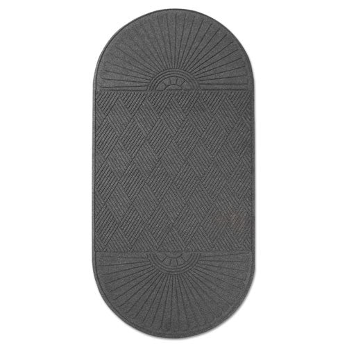 Ecoguard Diamond Floor Mat, Double Fan, 48 X 96, Charcoal