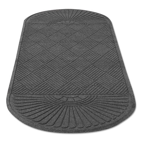 Ecoguard Diamond Floor Mat, Double Fan, 48 X 96, Charcoal