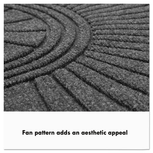 Ecoguard Diamond Floor Mat, Double Fan, 48 X 96, Charcoal