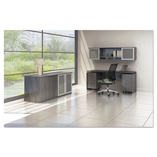 Medina Series Laminate Pedestal, 15.5w X 18.13d X 26.63h, Gray Steel