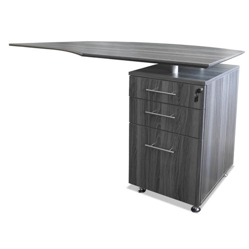 Medina Series Laminate Pedestal, 15.5w X 18.13d X 26.63h, Gray Steel