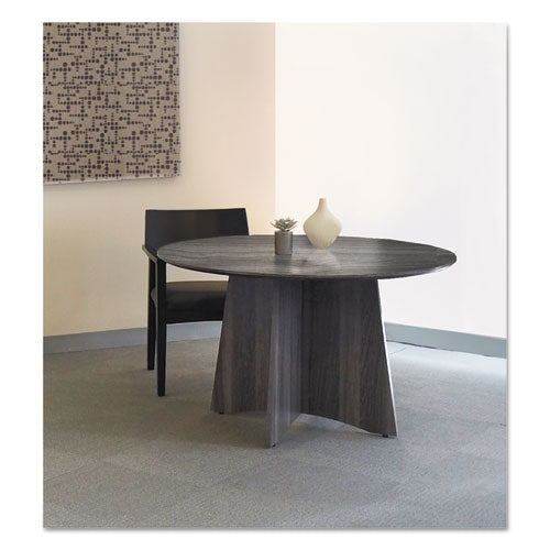 Medina Laminate Series Round Conference Table Top, 48 Dia., Gray Steel