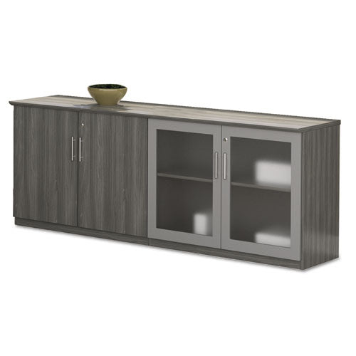 Medina Series Low Wall Cabinet With Doors, 72w X 20d X 29 1-2h, Gray Steel, Box1