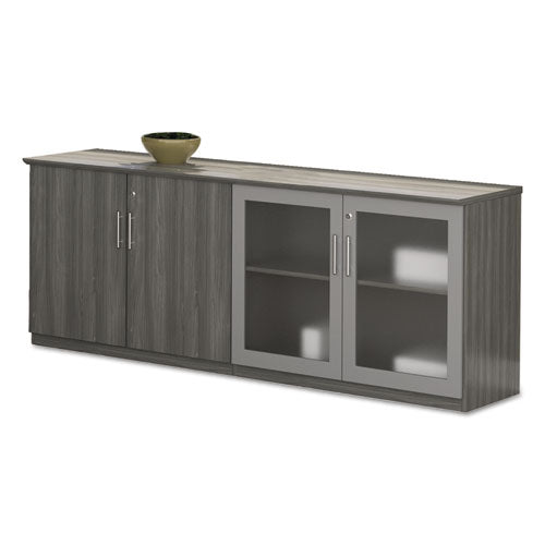 Medina Series Low Wall Cabinet With Doors, 72w X 20d X 29 1-2h, Gray Steel, Box2
