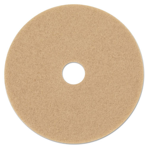 Ultra High-speed Floor Burnishing Pads 3400, 20" Diameter, Tan, 5-carton