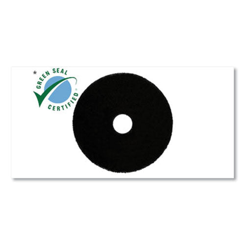High Productivity Floor Pad 7300, 12" Diameter, Black, 5-carton