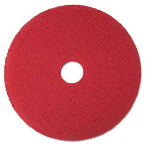 Low-speed Buffer Floor Pads 5100, 15" Diameter, Red, 5-carton