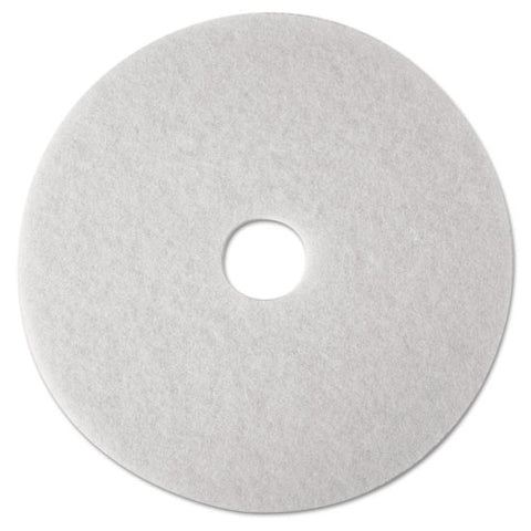 Low-speed Super Polishing Floor Pads 4100, 16" Diameter, White, 5-carton