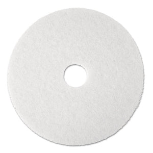 Super Polish Floor Pad 4100, 19" Diameter, White, 5-carton