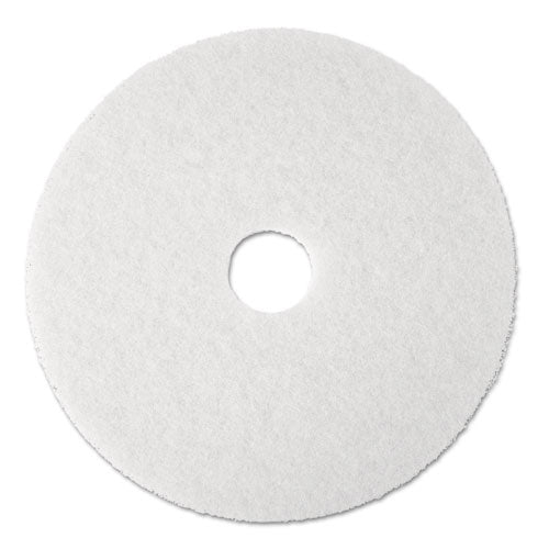 Super Polish Floor Pad 4100, 20" Diameter, White, 5-carton