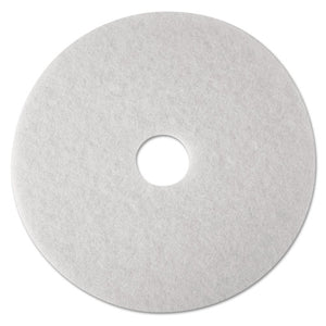 Low-speed Super Polishing Floor Pads 4100, 24" Diameter, White, 5-carton