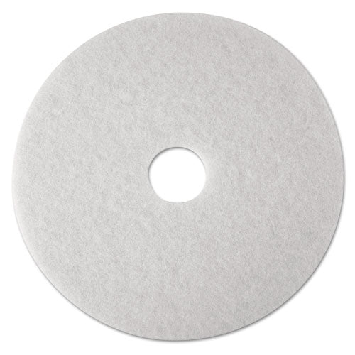 Low-speed Super Polishing Floor Pads 4100, 24" Diameter, White, 5-carton