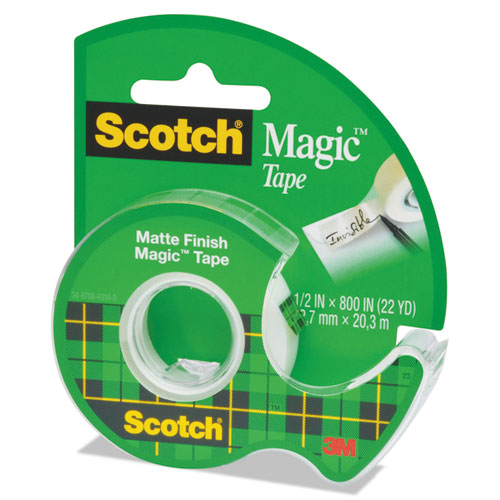Magic Tape In Handheld Dispenser, 1" Core, 0.5" X 66.66 Ft, Clear