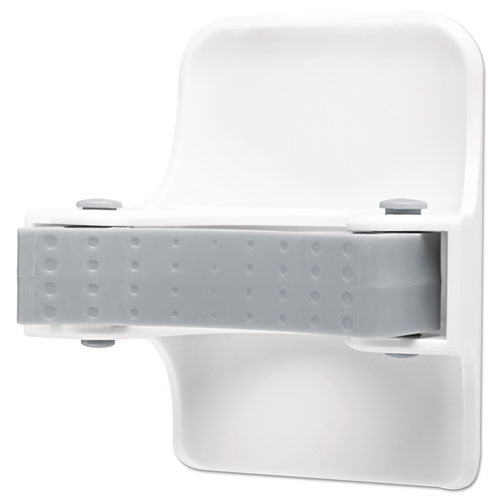 Broom Gripper, 3.12 X 1.85 X 3.34, White-gray, 6 Grippers-16 Strips-pack
