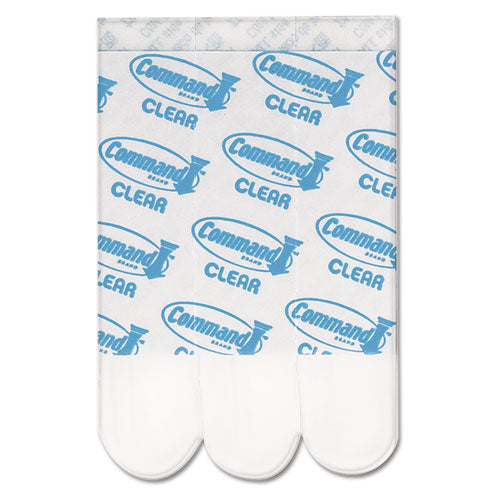 Refill Strips, Removable, Holds Up To 2 Lbs, 0.63 X 1.75, Clear, 9-pack