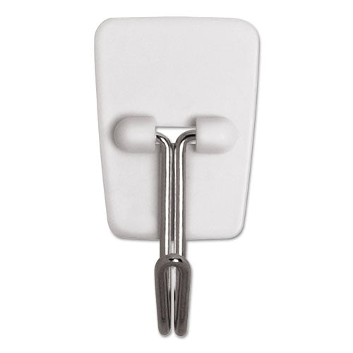 General Purpose Wire Hooks Multi-pack, Small, 0.5 Lb Cap, White, 9 Hooks And 12 Strips-pack